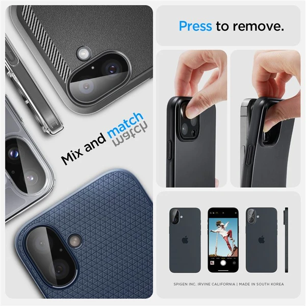 Spigen Glass tR Optik sada skel iPhone 16/16 Plus černá (2-pack) - Ochranné folie a skla - Obrázek cb628c348b80451d968dd188667e61b4