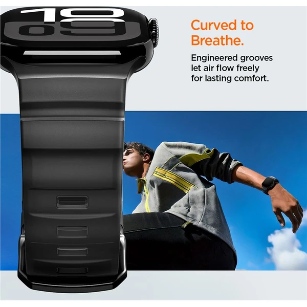 Spigen Silicone Band řemínek Apple Watch 49/46/45/44mm černý - Řemínky - Obrázek cb62cc0be78241debdd326442f777a6d