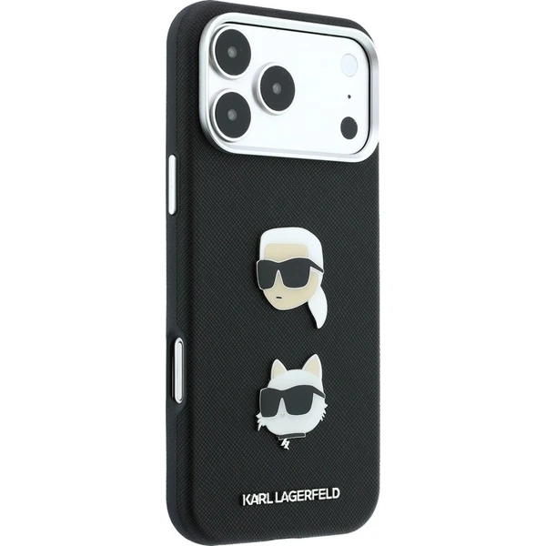 Karl Lagerfeld PU Semi Wrap Saffiano K&CH Heads kryt iPhone 18 Pro Max černý - Pouzdra - Obrázek cb7d7c4848bd4a679b7c46bc5a924f11