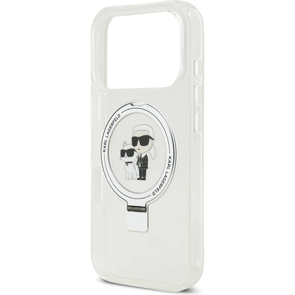 Karl Lagerfeld Ringstand Karl and Choupette MagSafe kryt iPhone 17 Pro bílý - Pouzdra - Obrázek cba0f795c2284083915c8cddaaefeaa7