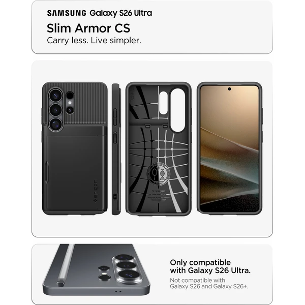 Spigen Slim Armor CS kryt Samsung Galaxy S26 Ultra černý - Pouzdra - Obrázek cbe26aa27ae8411095dc92ed750388c5