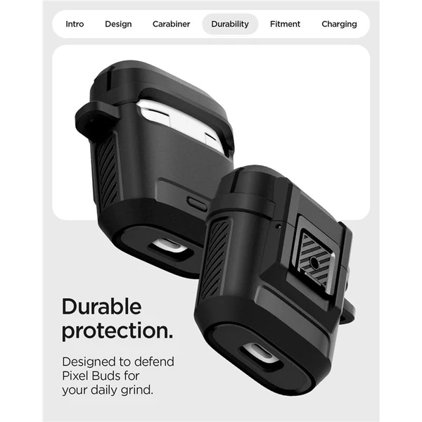 Spigen Lock Fit odolné pouzdro Google Pixel Buds 2a matně černé - Pouzdra - Obrázek cc047137ab774873b9f9f45706ee9d53