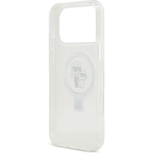 Karl Lagerfeld Ringstand Karl and Choupette MagSafe kryt iPhone 17 Pro Max bílý - Pouzdra - Obrázek cc0a7fc9fa0e498ebe5288ce62d11827