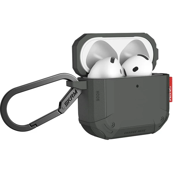 SKINARMA Mecha CE pouzdro pro AirPods 4 olivově zelené - Pouzdra - Obrázek cc2503f68dfb4bfda0318e789c348904
