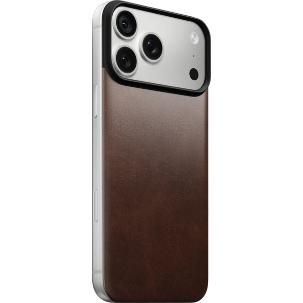 Nomad Magnetic Leather Back (Horween) MagSafe kožený kryt iPhone 17 Pro Max/18 Pro Max Rustic - Pouzdra - Obrázek cc4ba96fbfe846118523d801f7f41d03