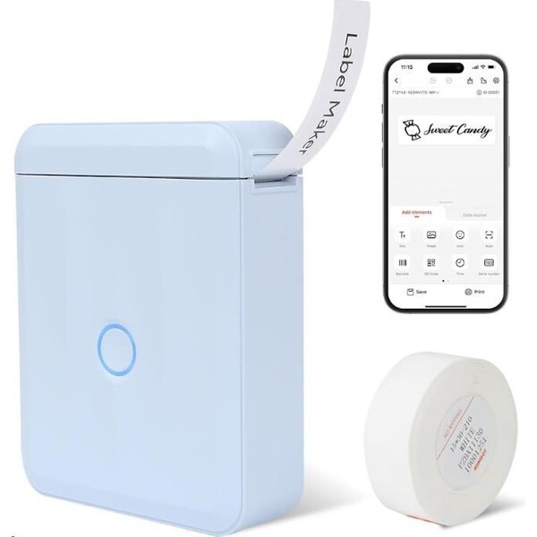 Niimbot tiskárna štítků D110-M Smart modrá + role štítků 160 ks