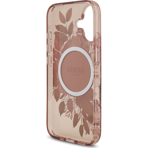 Guess IML Flowers Strap MagSafe kryt iPhone 17 růžový - Pouzdra - Obrázek ccbe883f89ef4ac5a3439cccee6ca7a1