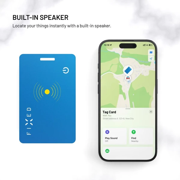 FIXED Tag Card 2 smart tracker s Find My a bezdrátovým nabíjením, modrý - Lokátory - Obrázek ccc6117dec684337961765f9429e9ce9