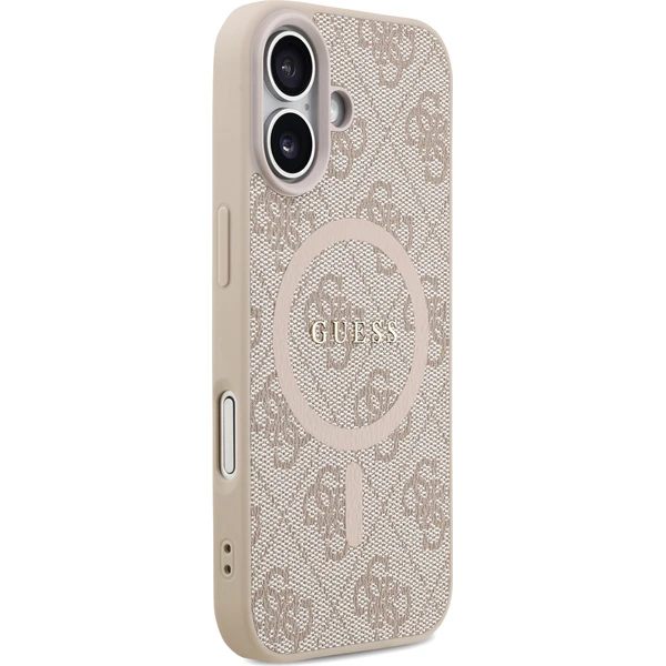 Guess PU Leather 4G Colored Ring MagSafe Zadní Kryt pro iPhone 17 růžový - Pouzdra - Obrázek ccdce2a1393b4478ab8bfaac21d76f4d