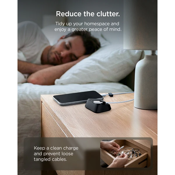 Spigen Magnetic Cable Holder magnetický organizér černý - Organizéry - Obrázek cd048999d4db4d8b90dfc50168aadbb9