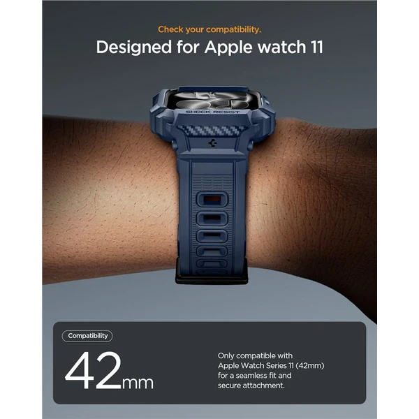 Spigen Rugged Armor Pro 2 pouzdro Apple Watch 11 (42mm) navy blue - Pouzdra - Obrázek cd0d9d4461824c6a90fc807d7e5fc5d6
