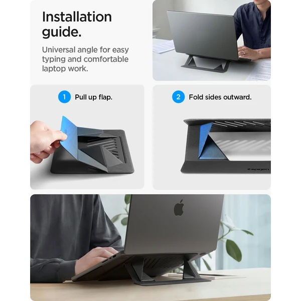 Spigen Slim Fold Laptop Stand LD201-S6 stojánek černý - Stojánky - Obrázek cd1c1a978b0949a9877725ffacf45c15