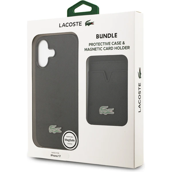 Lacoste Iconic Petit Pique MagSafe kryt + peněženka iPhone 17 černý - Pouzdra - Obrázek cd29618b83e4478b9c62dd772efb1909