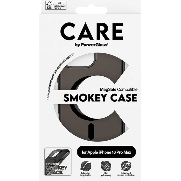 PanzerGlass® CARE kryt Apple iPhone 16 Pro Max MagSafe Smokey kouřový/černý - Pouzdra - Obrázek cd2c570e99b248338888e20bc547a6c5