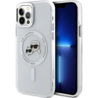 Karl Lagerfeld IML K&CH Heads Metal Frame MagSafe zadní kryt pro iPhone 12/12 Pro čirý - Pouzdra
