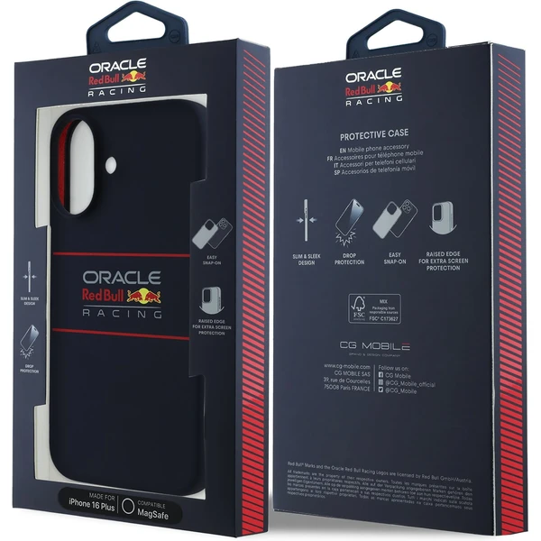Oracle Red Bull Racing Silicone Horizontal Logo MagSafe kryt iPhone 16 Plus modrý - Pouzdra - Obrázek cd6c6dfbfc13469582ee477d08f62749