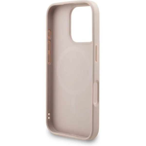 Guess PU Leather 4G Colored Ring Strap MagSafe kryt iPhone 16 Pro růžový - Pouzdra - Obrázek cd8fa0627a4d464fa350ed93fed6175c