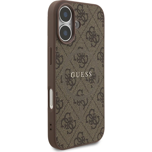 Guess PU Leather 4G Colored Ring MagSafe Zadní Kryt pro iPhone 17 hnědý - Pouzdra - Obrázek cda4cb58e8a44542bcf2663316e31d84