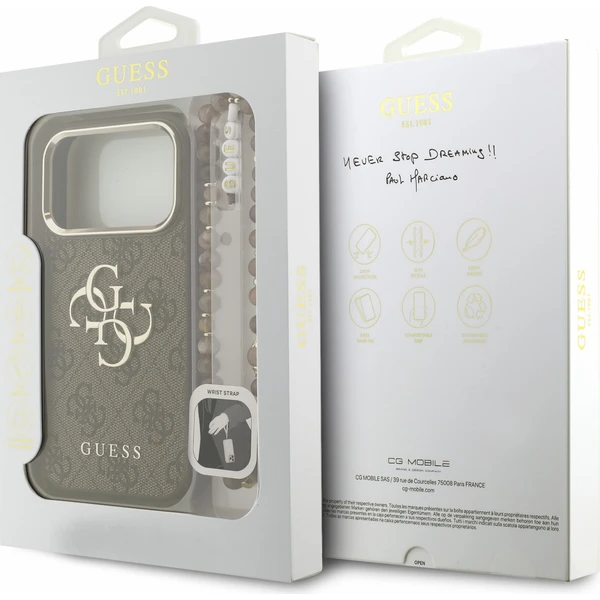 Guess PU 4G Metal Logo Strap kryt iPhone 18 Pro hnědý - Pouzdra - Obrázek cdac2e1b73ac41c6800eea933539765a