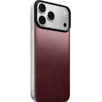 Nomad Magnetic Leather Back (Horween) MagSafe kožený kryt iPhone 17 Pro Max/18 Pro Max Burgundy - Pouzdra