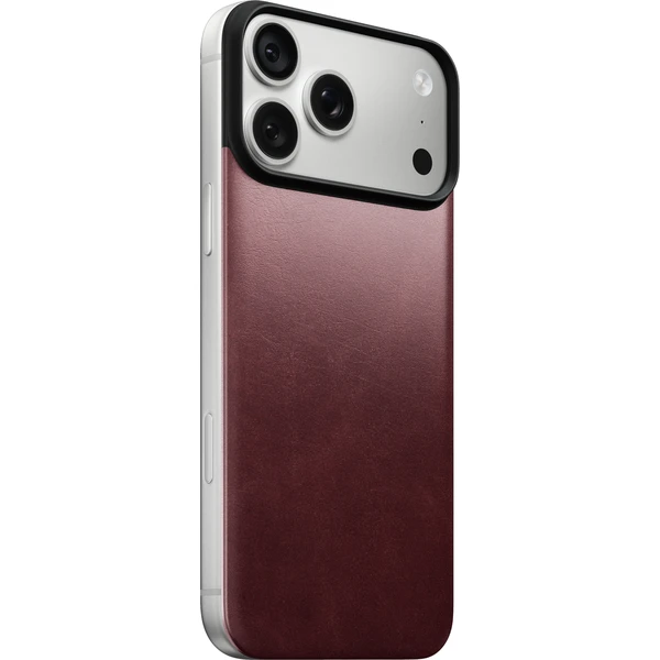 Nomad Magnetic Leather Back (Horween) MagSafe kožený kryt iPhone 17 Pro Max/18 Pro Max Burgundy - Pouzdra - Obrázek cdb54df628174a65a4197d427d8f1ccc