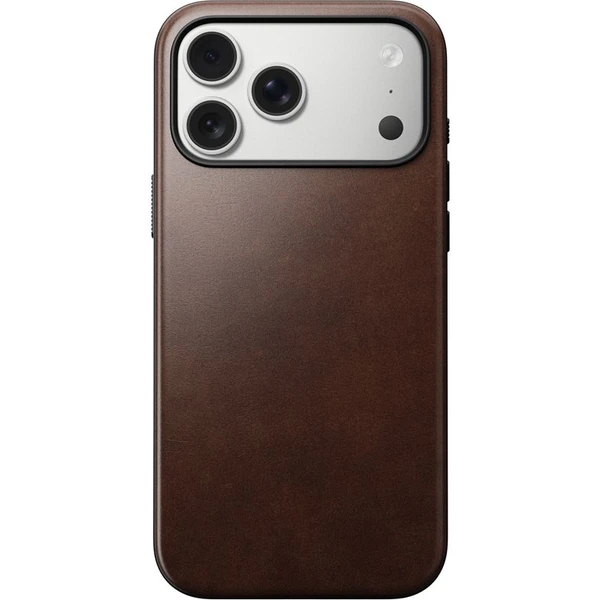 Nomad Modern Leather Case (Horween) MagSafe kožený kryt iPhone 17 Pro Max Rustic Brown - Pouzdra - Obrázek cdd575d1910843e6a625490574f865b9