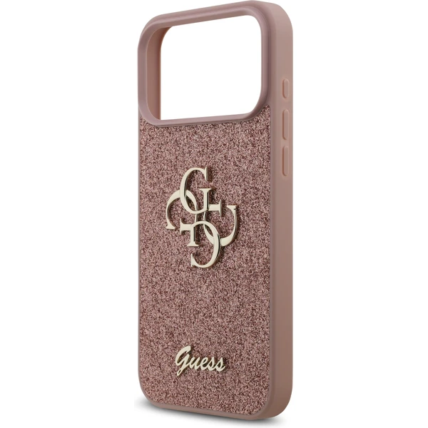 Guess PU Fixed Glitter 4G Metal Logo kryt iPhone 17 Pro Max růžový - Pouzdra - Obrázek cde2a1a92c9e4cc0b8358760338386b2
