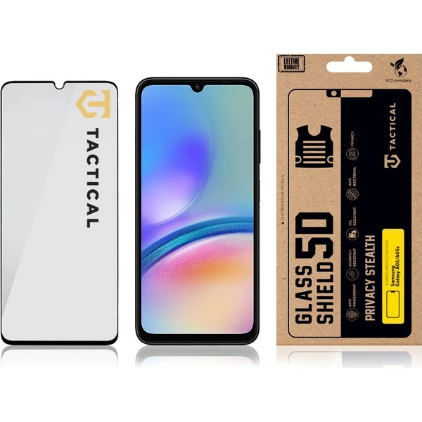 Tactical Glass Shield Privacy Stealth 5D sklo Samsung Galaxy A05/A05s černé - Ochranné folie a skla - Obrázek ce1254ca540643fcb09b1dd9bbcc3c19
