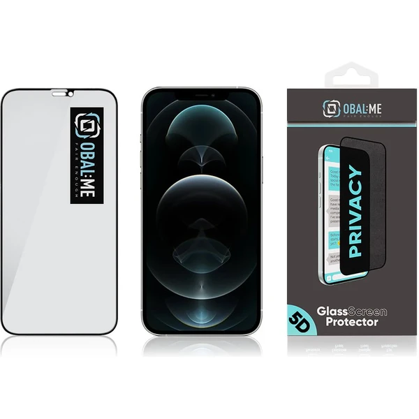 OBAL:ME Privacy 5D tvrzené sklo Apple iPhone 12 Pro Max černé - Ochranné folie a skla - Obrázek ce18f512da0146b895951dd8ccd474d8