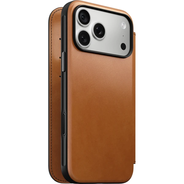 Nomad Modern Leather Folio (Horween) MagSafe kožené pouzdro iPhone 17 Pro Max/18 Pro Max Saddle - Pouzdra - Obrázek ce1e5ad082244e8587df53a3ff080056