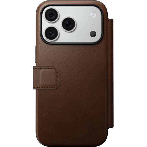 Nomad Modern Leather Folio MagSafe kožené pouzdro iPhone 17 Pro/18 Pro Brown - Pouzdra - Obrázek ce5ef326722f4cea88fd24290014670c