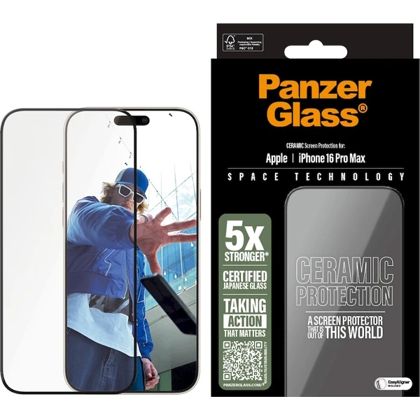 PanzerGlass® Ceramic Apple iPhone 16 Pro Max s instalačním rámečkem - Ochranné folie a skla - Obrázek ce5f7a0aa4c943a0b44c976b4320015f