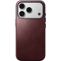 Nomad Traditional Leather (Horween) MagSafe kožený kryt iPhone 17 Pro/18 Pro Burgundy - Pouzdra