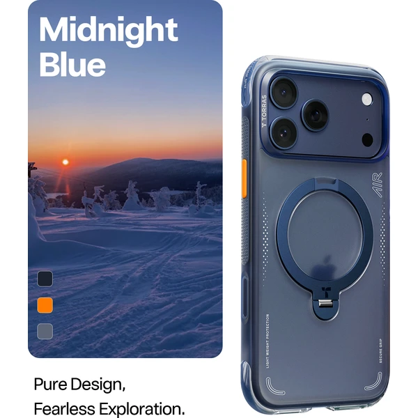 Torras Ostand Q3 Air MagSafe kryt iPhone 17 Pro midnight blue - Pouzdra - Obrázek ceb56f77de5a45f2bd97bb09f193b1e6