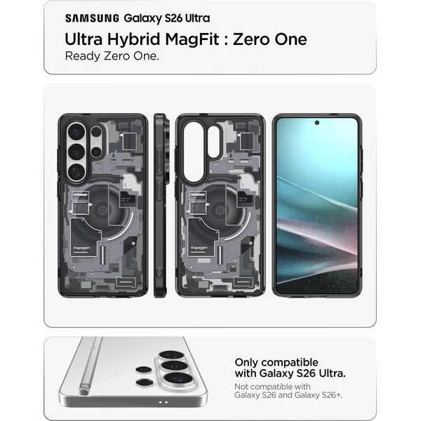 Spigen Ultra Hybrid MagSafe kryt Samsung Galaxy S26 Ultra zero one black - Pouzdra - Obrázek cec73a2489a6464a9f768a5296892b6d