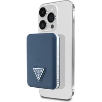 Guess PU Grained Triangle Logo MagSafe powerbanka 5000mAh modrá - Powerbanky