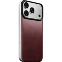 Nomad Magnetic Leather Back (Horween) MagSafe kožený kryt iPhone 17 Pro/18 Pro Burgundy - Pouzdra