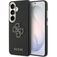 Guess PU 4G Resin Metal Logo kryt Samsung Galaxy S26 černý - Pouzdra