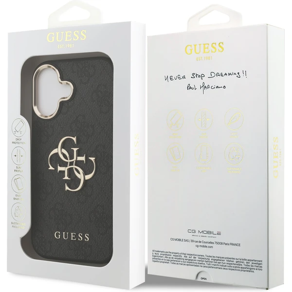 Guess PU Leather 4G Metal Logo Gold Frame MagSafe kryt iPhone 17 černý - Pouzdra - Obrázek ceee39b9fd3c464ea4927bddae9310d1