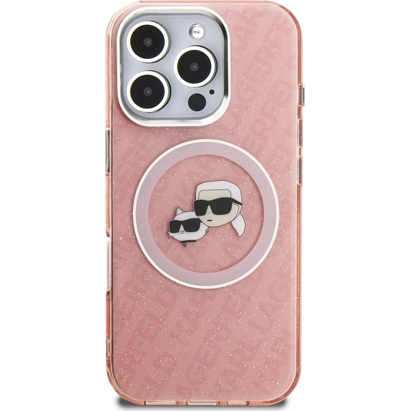 Karl Lagerfeld IML K&CH Heads Repeated Logo MagSafe kryt iPhone 16 Pro růžový - Pouzdra - Obrázek cf06d56728794cb280ef10f3ed345746