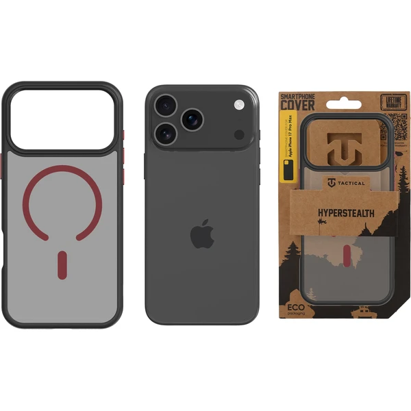 Tactical MagForce Hyperstealth 2.0 kryt iPhone 17 Pro Max Black/Red - Pouzdra - Obrázek cf11f84aadf54e55adbdb3039b29a22d