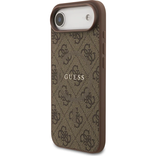 Guess PU Leather 4G Colored Ring MagSafe Zadní Kryt pro iPhone Air hnědý - Pouzdra - Obrázek cf5db083f3e34b1c89a40f914a80eb96
