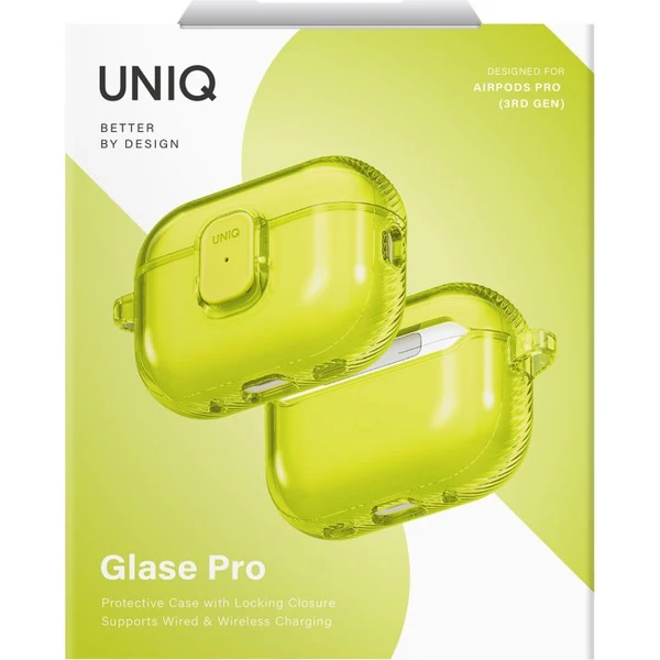 UNIQ Glase Pro Lock Case pouzdro AirPods Pro 3 limetkové - Pouzdra - Obrázek cf7346edd16e4939b6122c543f859c9f