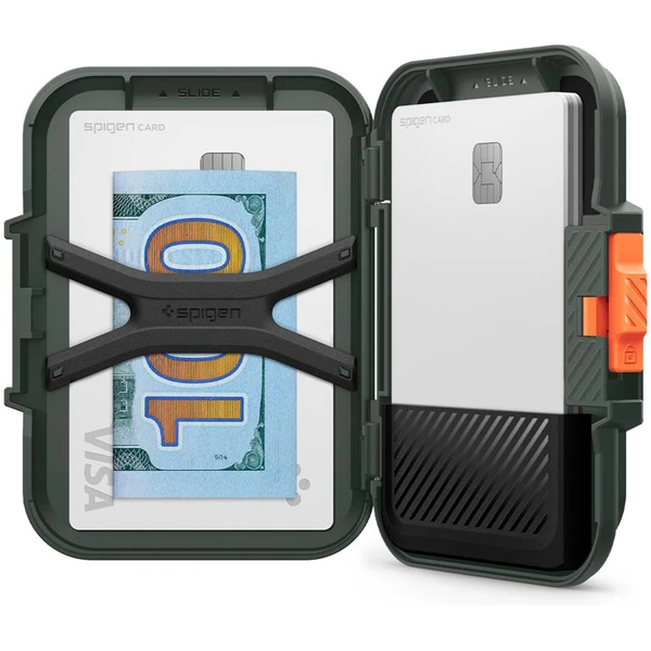 Spigen Lock Fit MagSafe Wallet peněženka tmavě zelená - Peněženky - Obrázek cfa1f861f481464aa3df63870523a491