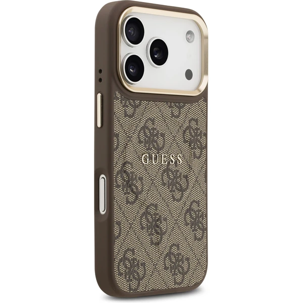 Guess PU Leather 4G Gold Frame MagSafe kryt iPhone 17 Pro hnědý - Pouzdra - Obrázek cfb39dc2171448e7ae98319398ac37eb