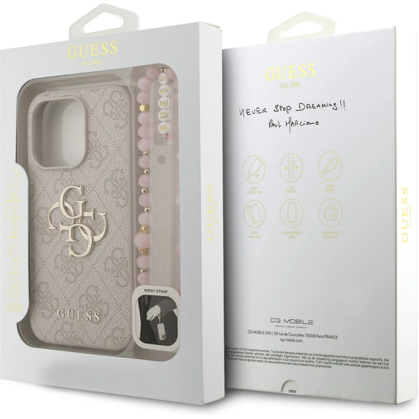 Guess PU 4G Metal Logo Strap kryt iPhone 15 Pro Max růžový - Pouzdra - Obrázek cfc27a31fbd44aac8e9bb15507ef2900
