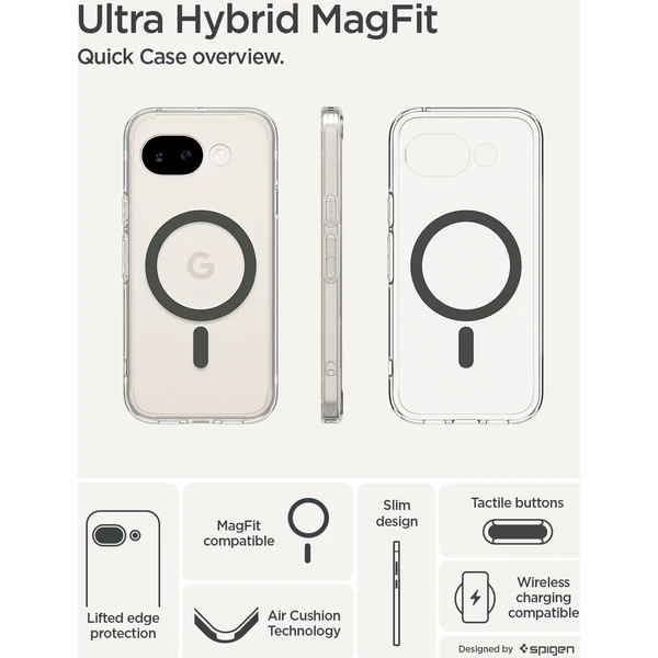 Spigen Ultra Hybrid MagSafe kryt Google Pixel 10a clear graphite - Pouzdra - Obrázek cfdc411dcc1949df9d11208718678424
