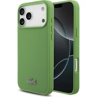 Lacoste PVC Iconic Petit Pique Metal Logo MagSafe kryt iPhone 18 Pro Max zelený - Pouzdra