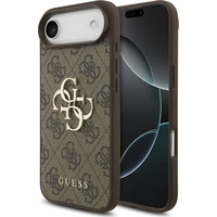 Guess PU 4G Metal Logo kryt iPhone Air hnědý - Pouzdra