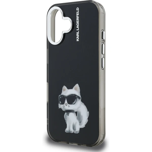 Karl Lagerfeld IML Aquarelle Choupette kryt iPhone 16 černý - Pouzdra - Obrázek d072af56c77d4657b8991557bf0881c8